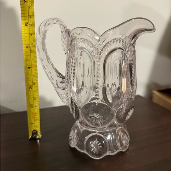 Vintage L.E. Smith Moon and Stars Pitcher and Small Bowl - Picture 3 of 15